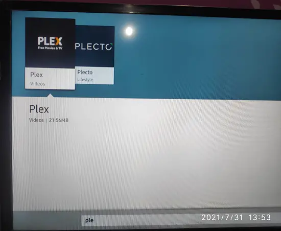 plex not working on samsung tv